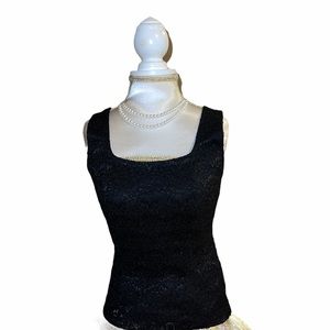 Black Sleeveless Lave Top